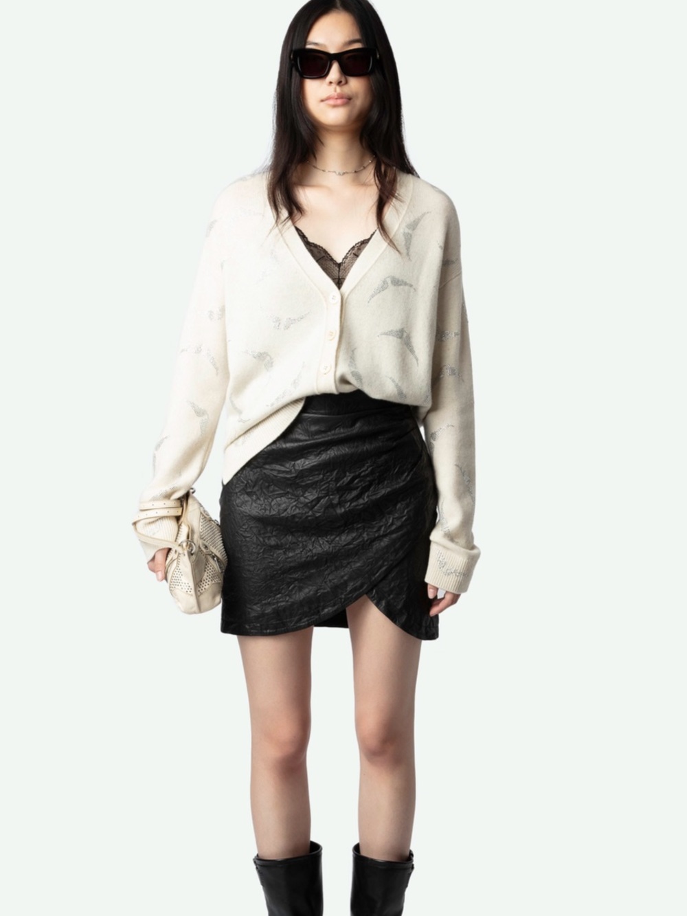 Zadig Voltare Mirka Diamante cashmere sweater